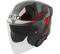 KYT TTR-Jet Led Jet Helmet, black-grey, size M for Men