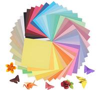 Kyteazr Origami Paper 50 Colours 100 Sheets 15x15CM 80g/㎡, Double Sided Colour Origami Kit for Crafts & Art, Allows for Easy & Intricate Folding