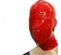 KYTFLCG Latex Hood Natural Red Rubber Cover Face Masks for Beautiful Girl Women Cosplay Masquerade Halloween Wear(Size:XS)