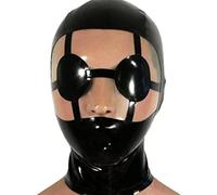 KYTFLCG Latex Hood Unisex Rubber Cover Face Masks with Only Nose Opening for Party Cosplay Masquerade Halloween(Size:XXL)
