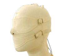 KYTFLCG Latex Mask Rubber Hood With Removable Eye and Mouth Mask Close Unseen Breathable Nostrils for Cosplay Club Wear(Size:M)