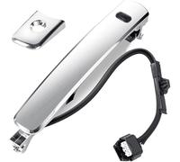 KYTGIOL Exterior Door Handle Replacement Compatible with Nissan for Rogue 2010 2011 2012 2013 Car Exterior Door Handles with Keyhole Chrome 80640-CZ31B 80640-CZ31A 80645-CA000