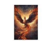 KYTIN Ancient Legend Animal Art Poster - Chinese Phoenix Decorative Painting Canvas 12x18inch(30x45cm)