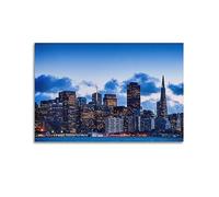 KYTIN City Poster San Francisco Skyline Decorative Painting Canvas 12x18inch(30x45cm)