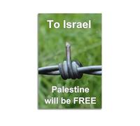 KYTIN Israel-Palestine War Poster Free Palestine Decorative Painting Canvas 12x18inch(30x45cm)