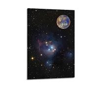 KYTIN Space Poster Mercury And The Stars Decorative Painting Canvas 12x18inch(30x45cm)