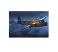 KYTIN WW2 Military Aircraft Poster Vickers Wellington Mk.IA Night Bomber Decorative Painting Canvas 12x18inch(30x45cm)