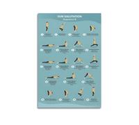 KYTIN YOGA Poster SUN SALUTATION Sequence Decorative Painting Canvas 12x18inch(30x45cm)