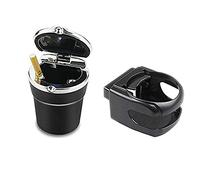 Kytpyi Alloy Plating Car Ashtray Mini Detachable Multi-function Car Cigar Ashtray Smokeless Cylinder Cup Holder With Blue LED Light Indicator Smokeless Fireproof for All Car,Home,Office