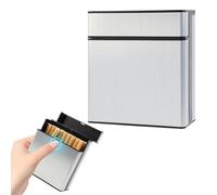 Kytpyi Cigarette Case, Cigarette Box, Moistureproof Sweatproof Large Cigs Case Holds 40 Cigarettes for Daily Life Social Gathering etc, Pocket Men Women Cigs Tin for Roll Ups for Gift (Sliver)