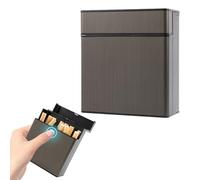 Kytpyi Cigarette Case, Cigarette Box, Moistureproof Sweatproof Large Cigs Case Holds 40 Cigarettes for Daily Life Social Gathering etc, Pocket Men Women Cigs Tin for Roll Ups for Gift (Black)