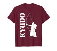 Kyudo Archery Samurai Japanese Archery yumi bows T-Shirt, Men, Burgundy, Medium