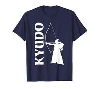 Kyudo Archery Samurai Japanese Archery yumi Bows T-Shirt, Men, Navy Blue, Large