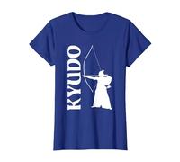 Kyudo Archery Samurai Japanese Archery yumi Bows T-Shirt, Women, Royal Blue, X-Small