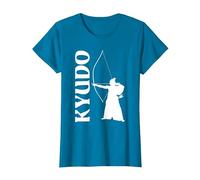 Kyudo Archery Samurai Japanese Archery yumi Bows T-Shirt, Women, Sapphire Blue, X-Small