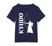 Kyudo Archery Samurai Japanese Archery yumi Bows T-Shirt, Women's Plus, Navy Blue, 4X