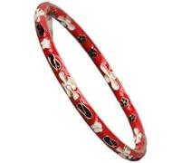 KYUEPONG Cloisonne Enamel Bangle Thin Bracelet,Colorful Bracelets for Women Accessories(Red)