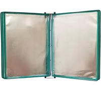 KYUEPONG Wall Mounted Reference System, 5 Panels Poster Flip Book DisplayWall Mount Reference and Display System,Rotation Wall Catalog Rack(Green)