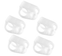 Kyuionty 10 Pcs Plastic Tubing Clamps, 1/4" - 1/2" Tube O.D. Adjustable Tube Clamp Shut Off Hose Clamp, Laboratory Pinch Valve Flow Control Hose Clamp（White）