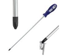 Kyuionty 12-Inch Extra Long Phillips Screwdriver, PH2 Magnetic Tip Cross-head Screwdriver with Blue Rubber Handle (6x300mm)