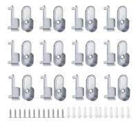 Kyuionty 12 Pack Oval Closet Rod End Supports, 15x30mm, Chrome