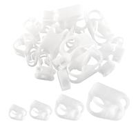 Kyuionty 20 Pcs Plastic Tubing Clamps, Adjustable Tube Clamp Shut Off Hose Clamp, Laboratory Pinch Valve Flow Control Hose Clamp（White）