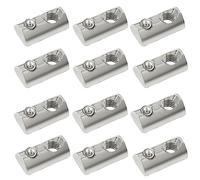 Kyuionty 30 Pcs 3030 Series M6 Half Round Roll in Spring T Nuts, Carbon Steel Roll Ball Elastic Nuts for European Standard 30 Series 8mm T-Slot Aluminum Extrusion Profile