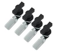 Kyuionty 4Pcs Thumb Operated Offset Cam Locks, Cross Handle Swing Knob Turn Latch Thumb Cam Lock for Machine Cabinet, RV Compartment Door