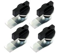 Kyuionty 4Pcs Thumb Operated Offset Cam Locks, T Handle Swing Knob Turn Latch Thumb Cam Lock for Machine Cabinet, RV Compartment Door