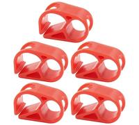 Kyuionty 5 Pcs 1/4" - 5/16" Tube O.D. Plastic Tubing Clamps, Adjustable Tube Clamp Shut Off Hose Clamp, Laboratory Pinch Valve Flow Control Hose Clamp (Red)