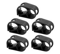 Kyuionty 5 Pcs 1/4" - 5/16" Tube O.D. Plastic Tubing Clamps, Adjustable Tube Clamp Shut Off Hose Clamp, Laboratory Pinch Valve Flow Control Hose Clamp (Black)