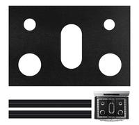 Kyuionty Gas Stove Burner Cover, Reusable Stove Guard Gas Range Protector Compatible with Samsung Gas Stove Range, Non-Stick Stove Liner, with 2Pcs Silicone Stove Gap Filler, Black