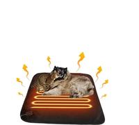 KYUQY Dog/Cat Large Pet Heating Pads, 17.7 * 17.7inches Blanket Waterproof Anti - bite Electric with Timer Pet Sleeping Supplies Pet Seat (Black)