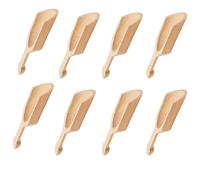 KYUQY Wooden Small Scoops for Canisters, Mini Wooden Scoops for Jars Measuring Scoops for Food Premium Black Walnut Wood Scoops for Bath Salts, tea scoop, Washing Powder spoon, Coffee spoon (8pcs)