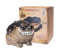 KYVANDO Weird Grumpy Smiling Frog Statue, Ugly Cute Angry Frog Decor for Garden Desk & Home, Funny Resin Frog Figurine Sculpture, Unique Novelty Gift with Box, 1pcs