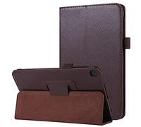 KYVIAUM Case for Galaxy Tab A 8.0 2019 Without S Pen Model T290, Slim Premium Leather Folding Stand Cover Case for Samsung Galaxy Tab A 8.0 Inch 2019 Tablet (Model SM-T290/SM-T295) - Dark Brown