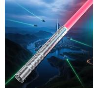 KYWLCO Lightsaber,RGB 15 Colors Metal Handle FX Light sabers,3 Sound Modes,Rechargeable Dueling Light saber for Children and Adults Cosplay Party (1 Pack Silver)