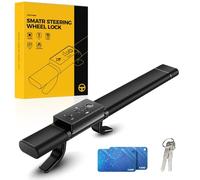 KYX Smart Steering Wheel Lock, High-tech Keyless Unlock, Car Lock with 4 Unlocking Methods,Fingerprint,Password, IC Card,Key, Sound & Light Alarm, Heavy Duty Carbon Steel, Universal Fit