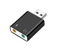 KYXKHSAA USB 2.0 to 3D Sound Card Adapter Virtual 7.1 Channel for and for PC Notebook with 3.5mm Headphone and Usb Adapter with Microphone
