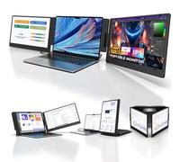 KYY Portable Monitor for Laptop, 14'' FHD 1080P USB-C Triple Laptop Screen Extender IPS Computer Display, Dual Monitor for Extra Screen, Travel Monitor for 12"-16" Laptop, X90A (Mac, Wins, Android)