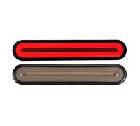 KYYET 2pcs Red & Yellow Trailer Truck Van Lorry ATV Accesorios Universal Sequential Flowing Stop Brake Turn Singal Rear Tail Light Lamp Halo Neon Led Light Bar