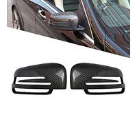 KYYET Carbon Fiber Pattern Side Rearview Wing Mirror Cover Cap For W176 W204 C204 W212 W211 W246 C117