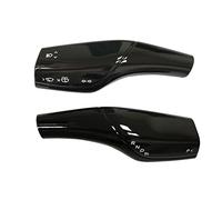 KYYET Compatible with Tesla Model 3 Model Y Column Gear Shift Cover Lever Steering Wheel Interior Protection Accessories (Gloss Black)