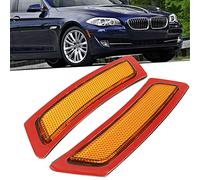 KYYET Front Bumper Side Marker Lights Reflector Compatible with 2011-2016 BMW F10/F11 5 Series 528i 528ix 535i 550i(Amber Lens)