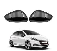 KYYET Gloss Black Side Mirror Cover Cap Fits For Peugeot 208 2012 2013 2014 2015 2016 2017 2018