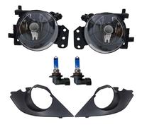 KYYET M Sport Bumper Fog Light Lamp w/Bulbs Cover Grill Bezel Fits For BMW E60 E61 2003-2009 M-Tech