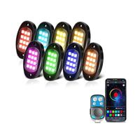 KYYET RGB LED Rock Light Kits Car Neon Underglow Lights Waterproof Underbody Wheel Light for Car Truck Trailler ATV SUV UTV