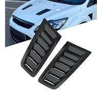 KYYET Universal ABS Air Flow Intake Scoop Turbo Bonnet Vent Hood Cover Trim, Focus Fiesta RS ST MK2 Style Air Vent Hood (Gloss Black)