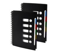 KYYGKY 2 PCS A5 Notebook Notepad 300 Pages 80gsm Wirebound Notebooks Lined Notebook with Removable Dividers, Waterproof Spiral Journal Notebook Subject Notebooks for Work Office School - 21x14cm