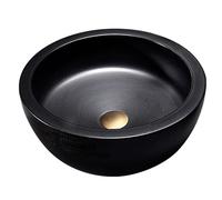 KYYRNY Countertop Sinks for Bathroom and Cloakroom, Strong and Durable, No Yellowing, Ceramic Sink, Round, Without Overflow and Tap, Wash Basin, 40X40X15CM (09)